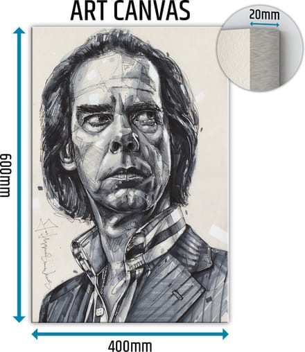 Nick Cave canvas schilderij 40x60 cm