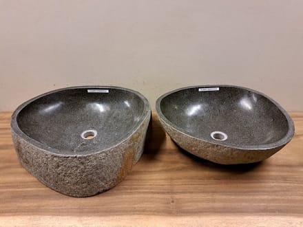 2 waskommen uit 1 steen - 50x47x15cm - FL22471