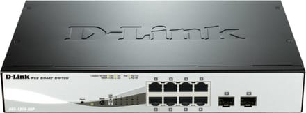 D-Link DGS-1210-08P/E DGS-1210-08P/E Netwerk switch 8 + 2 poorten 20 GBit/s PoE-functie