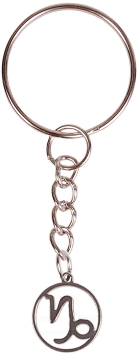 Sleutelhanger/Tashangertje - Zilverkleurige Sleutelring - hanger sterrenbeeld Steenbok