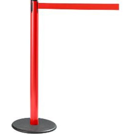 RS-GUIDESYSTEMS® afzetpaal met trekband GLA 28, rood, trekband rood