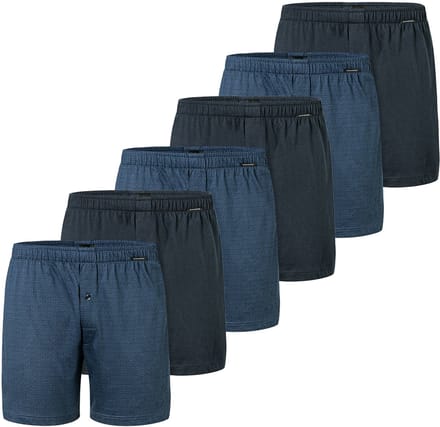 Schiesser Heren boxershort 6 pack Singel-Jersey