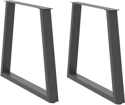 Set van 2 V-vormige Tafelpoten voor Eettafel, Antraciet Staal