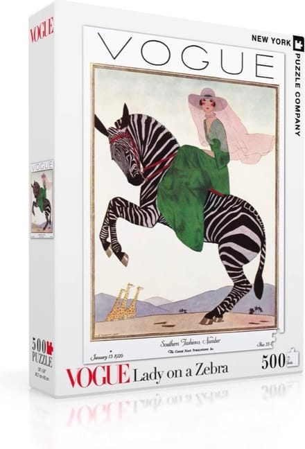 New York Puzzle Company Puzzel Lady on a Zebra - 500 stukjes