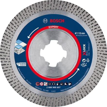 Bosch Accessories 2608900657 EXPERT HardCeramic X-LOCK Diamanten doorslijpschijf Diameter 115 mm Boordiameter 22.23 mm Steen, Beton, Baksteen 1 stuk(s)