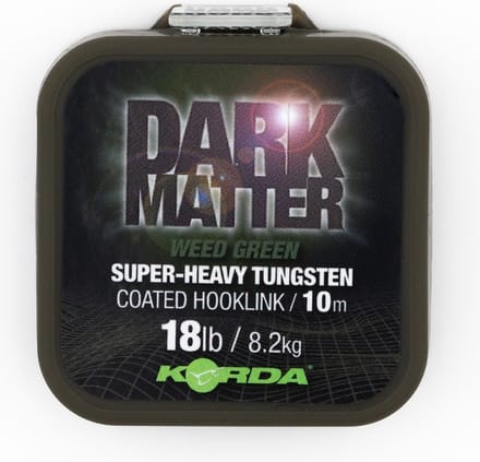 Korda Dark Matter Tungsten Coated Braid - Green - 18lb - 10m - Groen