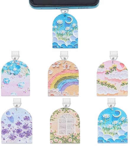 Dailygoods - Set van 6 USB Stofstekkers in Kleurrijke Designs