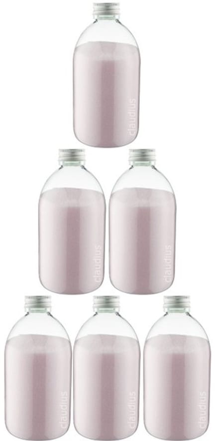 Scrubzout Rozen 650 gram - Fles met aluminium dop - set van 6 stuks - Hydraterende Lichaamsscrub