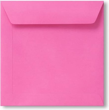 Envelop 22 x 22 Knalroze, 100 stuks