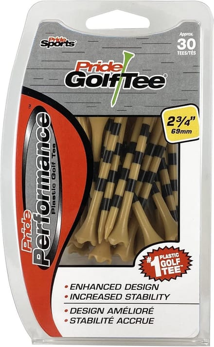 Gestreepte Golf Tees Pack van 30 - Perfect voor Lange Aandrijvingen