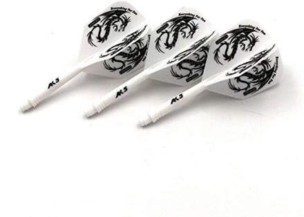 Dartflights Large White Dragon Patroon - Hoogwaardige Dart accessoires