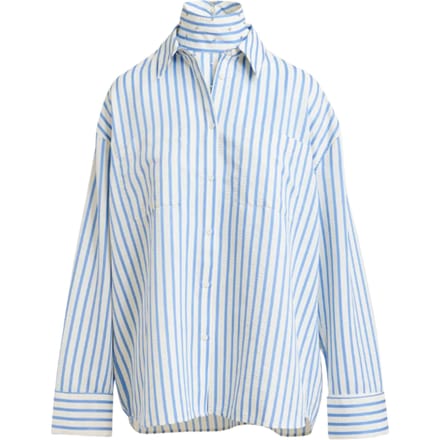Essentiel Antwerp Shirt W/ Embellished Bib Blouses Lichtblauw Janna