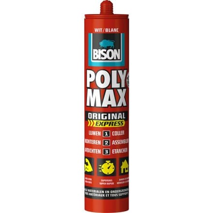Bison Poly Max Express lijmkit Wit 425gr