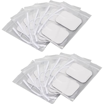 12pcs Électrode Rectangulaire Patch Électrode Auto-Adhésif Accessoire de Remplacement pour TENS white