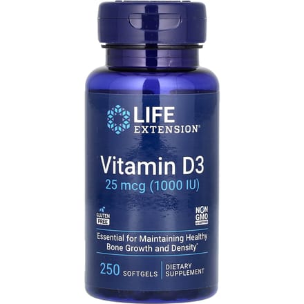 Vitamine D3 1000 IU (250 gelcapsules) - Life Extension