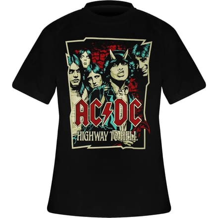 AC/DC - Highway To Hell Sketch Heren T-shirt - M - Zwart