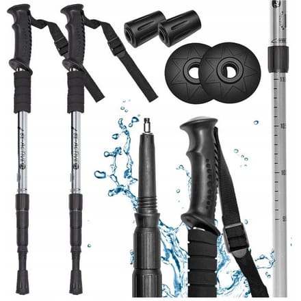 Verstelbare trekkingstokken Nordic Walking - Anti-Shock, opvouwbaar