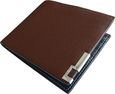BAZORO® Casual Portemonnee - Billfold Portefeuille - Compact - Bruin - Kunstleer