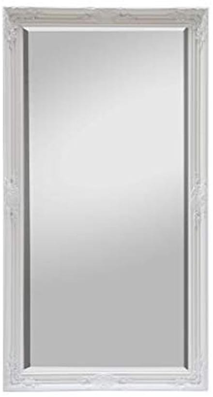 Massief Houten Shabby Chic Wandspiegel - Extra Large 140x75 cm - Wit