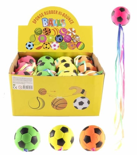 Rubberbal Ø6,3 cm met lint