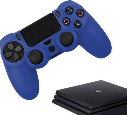 Gadgetpoint - Hoesjes & Skins voor PS4, PlayStation 4 - Performance Gaming Case - Soft Grip Covers - Anti-Slip Controller Accessoires - Blauw