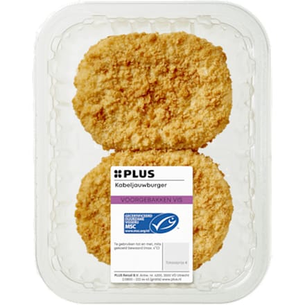 Gebakken kabeljauwburger 200 GR