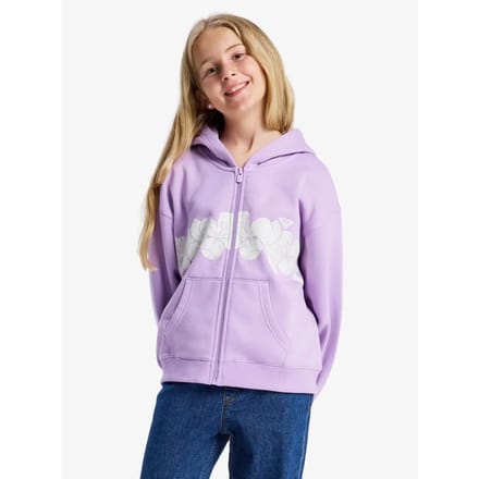 Roxy Midnight Hike Bruhsed Rg Sweatshirt Met Rits Paars 14 Years Meisje