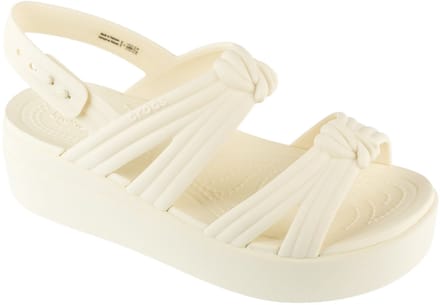 Crocs Brooklyn Knot Low Wedge Sandal, Vrouwen, Beige, Slippers, maat: 39/40