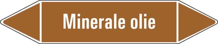 Minerale olie leidingmarkering op vel 126 x 26 mm - 5 per vel