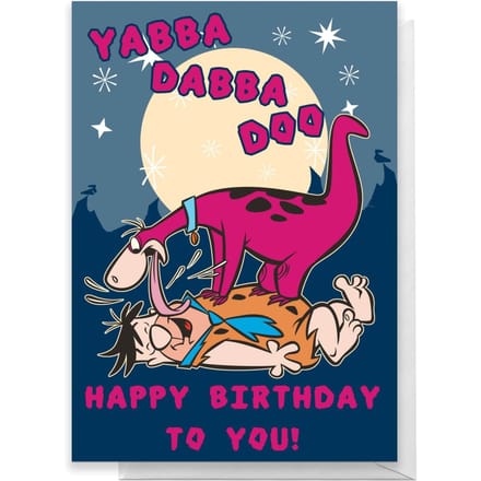 Flintstones Happy Birthday Greetings Card - Large Card