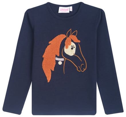 Someone Meisjes T-shirt Navy paard - CHEVAL - Maat 110