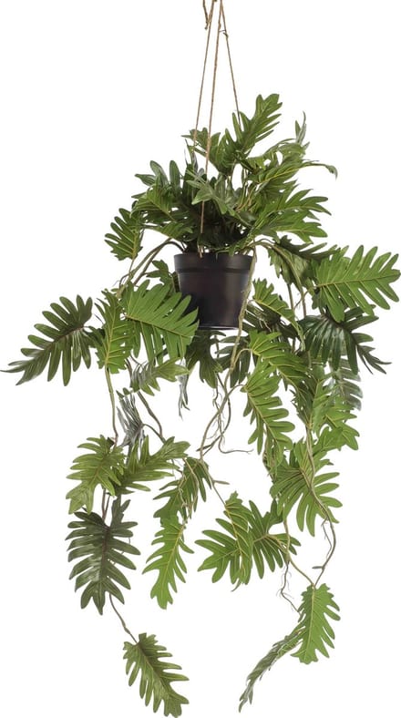 Emerald - Kunst Hangplant in pot Philodendron 80cm - Kunstplant voor binnen