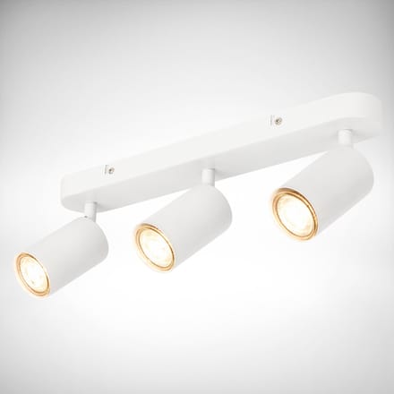 B.K.Licht - Plafondlamp opbouwspot - draaibaar - met GU10 fitting - 39 cm lengte - wit