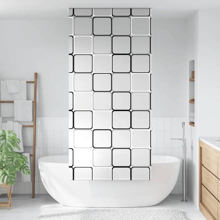 vidaXL - Doucherolgordijn - 90x240 - cm - stofbreedte - 86 - cm