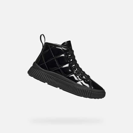 GEOX LAQUINNY MEISJES Sneakers - ZWART - Maat 38