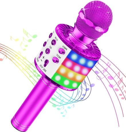 Karaokeset voor meisjes 4-12 jaar - kinderspeelgoed, bluetooth draadloze microfoon - kerstcadeaus