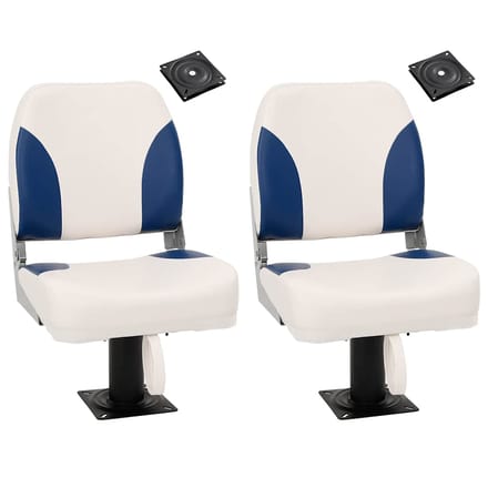 vidaXL - Bootstoelen - 2 - st - met - poot - 360° - draaibaar