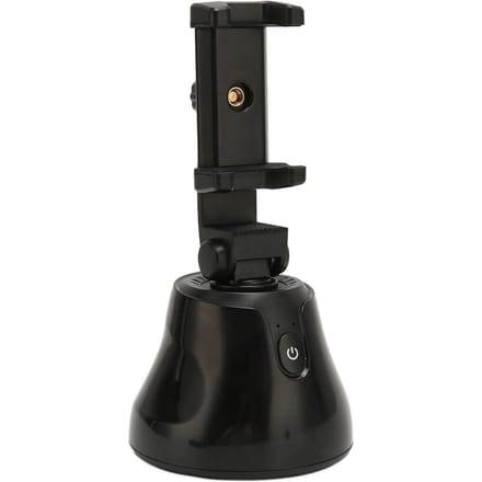 Rotule de Smartphone Rotation Intelligente à 360 Degrés Support de Téléphone de Bureau à Suivi de Visage pour Android pour IPhone black