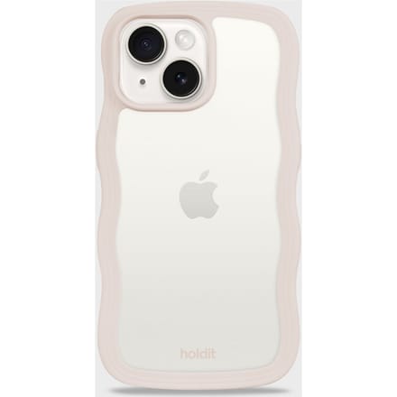Phone Case Wavy Light Beige/Transparent iPhone 13