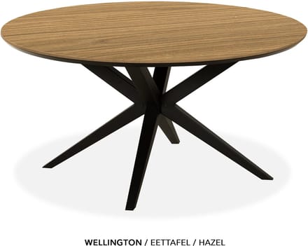 Maxfurn - Eettafel rond met verjongde rand | Zeer krasvast | Kleur: Hazel| diameter 120cm