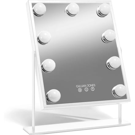 Gillian Jones Makeup Artist Mirror w. 9 strong LED bulb - White