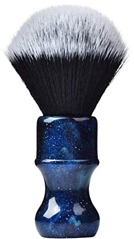 Luxe Synthetische Scheerborstel met Hars Handvat - 24 mm Extra Dichte Knoop - Blauw