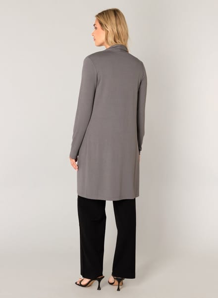 BASE LEVEL Yayla Long Vest - Dark Grey - maat 36