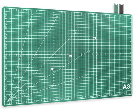 ACROPAQ Snijmat - A3, 45 x 30 cm, Dubbelzijdig bedrukt, Zelf-herstellend - Groen
