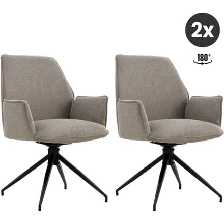 Multifurn 2x collectables jill eetkamerstoel linnen (set van 2)