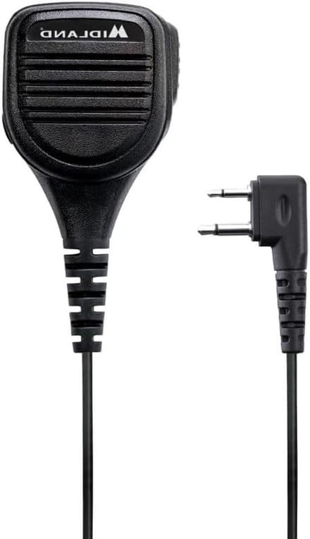 Microfoon Speaker - Omroepmicrofoon - Veiligheidswerk - Robuuste Constructie - 2-polig - Zwart