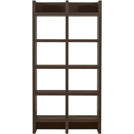 WOOOD Timo Open Kast - MDF - Donkerbruin - 195x100x40