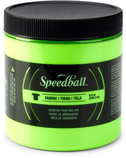 Fabric ink fluo lime green screen printing -Speedball