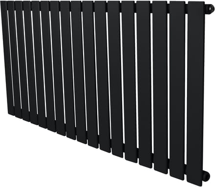 1-kolom design radiator - 600x1190 mm - zwart - vlakke panelen