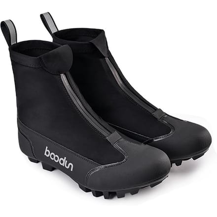 Bottes de vélo de montagne d'hiver en Nylon, chaudes, coupe-vent, réfléchissantes, à la mode, bottes de cyclisme, d'équitation 42 black